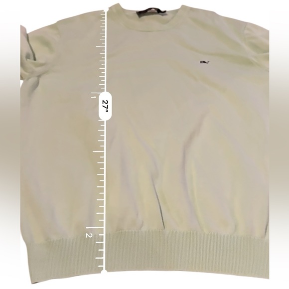 Vineyard Vines Garment-Dyed Cotton Long Sleeve Crewneck Sweater in Mint‎ Green L - Picture 9 of 9